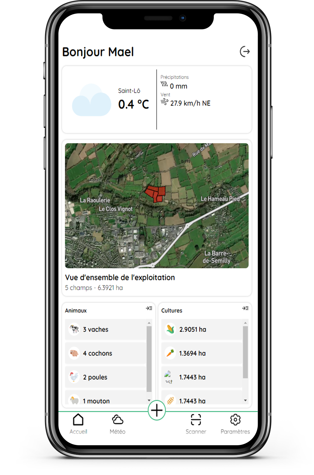 Mock-up du projet Agrimote