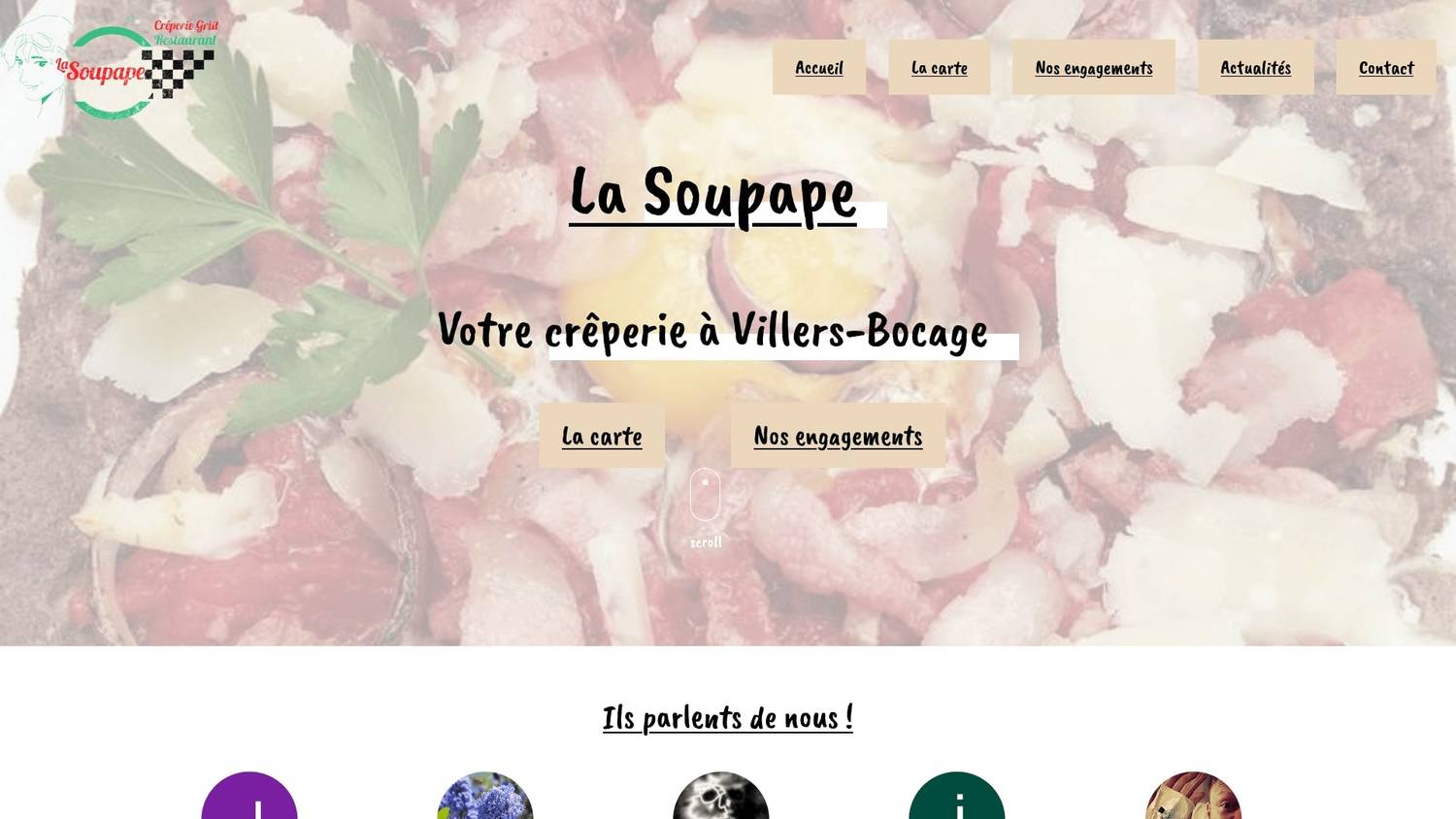 Mock-up du projet La Soupape