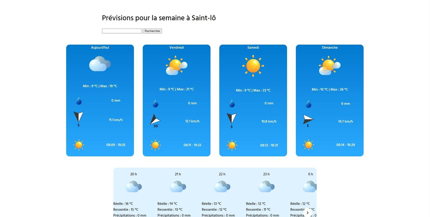 Mock-up du projet Toubo Météo